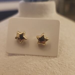Gold Star Stud Earrings